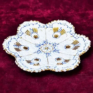 Антикварная Коллекционная Тарелка - Блюдо «ЦВЕТЫ», Фарфор MEISSEN Германия.