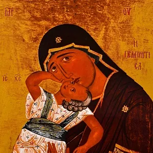 Редкость! Фарфоровая Икона - Картина - Пласт «МАДОННА ПЕЛАГОНИТИССА», Villeroy&Boch Германия.