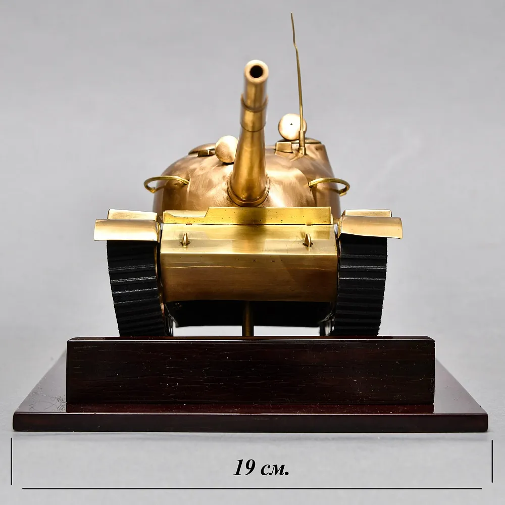 Редкость! Памятный Подарок - Большая Кабинетная модель «Танк Т-55» Латунь, СССР - 1970 год.