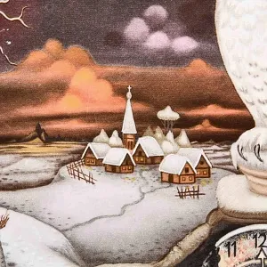 Авторская фарфоровая тарелка - блюдо «Времена года - Зима», Kaiser Германия, 80-е годы ХХ века. 
