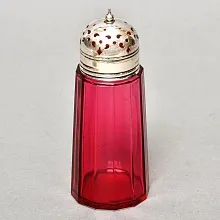 Винтажная Хрустальная Баночка - Емкость - Флакон для сахарной пудры, Silverplated Англия 50гг.