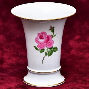 Коллекционная Фарфоровая Ваза «РОЗА», Н-14 см. MEISSEN Германия - 1962 год.