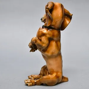 Антикварная Фарфоровая статуэтка «Собака. ТАКСА», ROSENTHAL Германия, 20-е годы ХХ века.