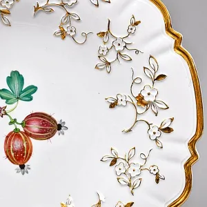 Коллекционное Блюдо - Тарелка «Крыжовник» Фарфор  MEISSEN / МЕЙСЕН, Германия - 1924 - 1934 годы. 