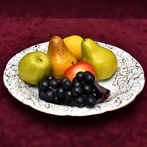 Антикварное Фарфоровое Блюдо - Тарелка «Букет с тюльпаном и розой», MEISSEN Германия.