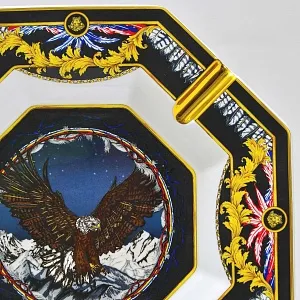 Редкость! «Белоголовый Орлан» -  Коллекционная Фарфоровая Тарелка - Пепельница, VERSACE.