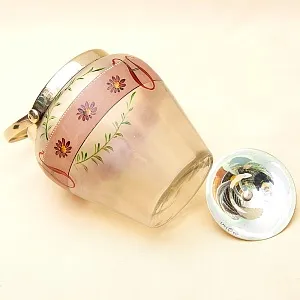 «Пастораль» - Бисквитница - Сахарница - Баночка с крышкой, Стекло Англия 50-е годы ХХ века.