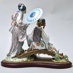 Большая Коллекционная Фарфоровая статуэтка «ВЕСНА В ЯПОНИИ», Lladro Испания -1984 год.
