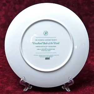 Коллекционная Тарелка - Блюдо «Большой Пестрый Дятел» Фарфор, Franklin Porcelain США -1980 год.