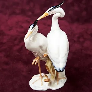 Коллекционная Фарфоровая Статуэтка «Птицы - Две Цапли», Hutschenreuther, Германия -1965 год.