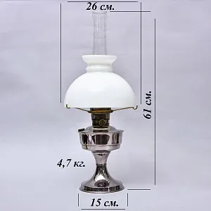 Редкость!!! Винтажная Керосиновая Лампа с Матовым Стеклянным Плафоном «Aladdin» Англия 50гг.