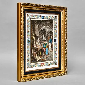 Редкость! Фарфоровая Картина - Пласт «АЛХИМИК», DÉCORS DE PARIS Франция, вторая половина ХХ века.