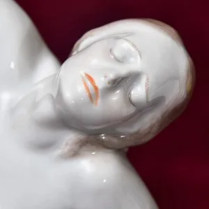 Редкая! Авторская Фарфоровая Статуэтка «КЛЕОПАТРА И ЗМЕЯ», HEREND Венгрия, первая половина ХХ века.