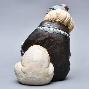 Коллекционная Фарфоровая статуэтка «Мальчик эскимос с медвежонком», Грес Lladro, Испания.