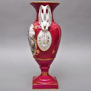 Коллекционная Фарфоровая Ваза «Битвы Наполеона», Couleuvre Франция, середина ХХ века.