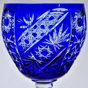 Набор Бокалов для Вина из Цветного Хрусталя JOSEPHINENHUTTE Германия, 50 -е гг.