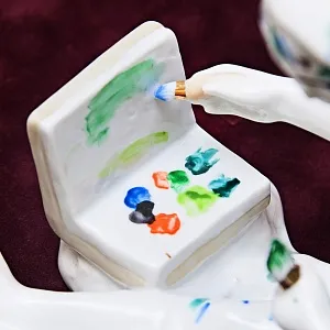 Редкая! Коллекционная Авторская Фарфоровая статуэтка «На Этюдах», ДФЗ - Дулево, СССР 50 гг. 