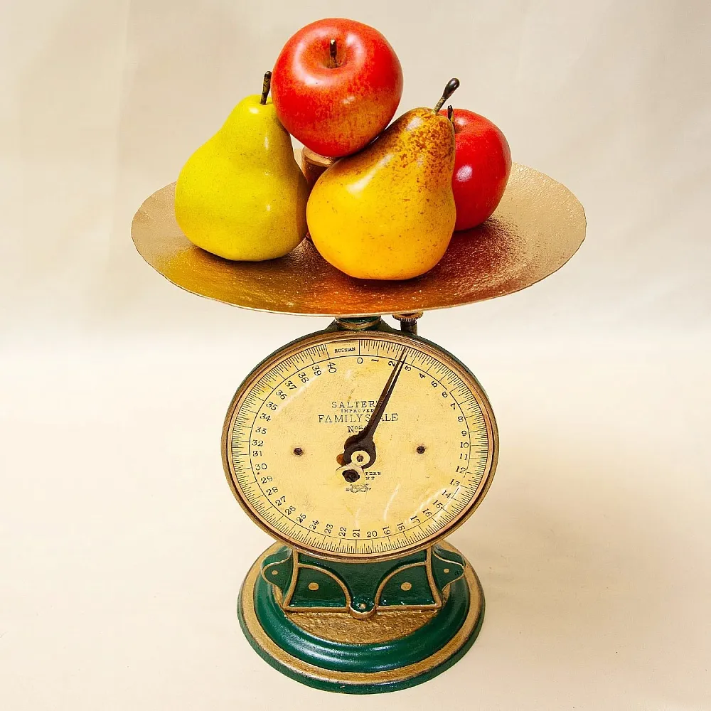 Старинные Кухонные Механические Весы Повышенной точности, SALTER'S Англия конец ХIХ века.