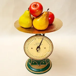 Старинные Кухонные Механические Весы Повышенной точности, SALTER'S Англия конец ХIХ века.