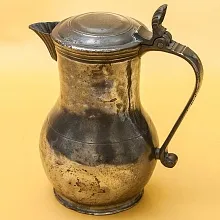 Антикварный Классический Небольшой Оловянный Кофейник на 1,3 литра. Бельгия,  ХIХ век.