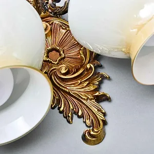 Винтажный Электрический Настенный Двух рожковый Светильник - Бра, бронза СССР 70 -е гг.