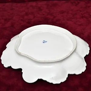 Антикварная Фарфоровая Тарелка - Блюдо «Летний букет с Пионом», Германия, конец ХIX - начало ХХ веков.