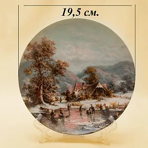 Коллекционная Тарелка №3 серии «Романтичные зимние пейзажи» Фарфор Furstenberg Германия -1987 год.