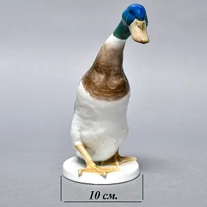 Птица - Фарфоровая Статуэтка «Утка - СЕЛЕЗЕНЬ», ROSENTHAL Германия -1956 год.