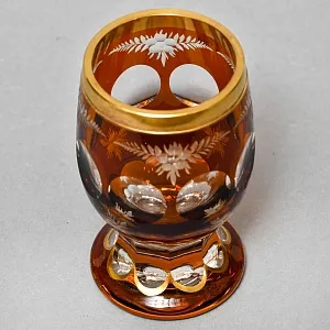 Коллекционная Ваза - Янтарный Кубок, Хрусталь Ernst Wittig, Германия 50-е годы ХХ века.