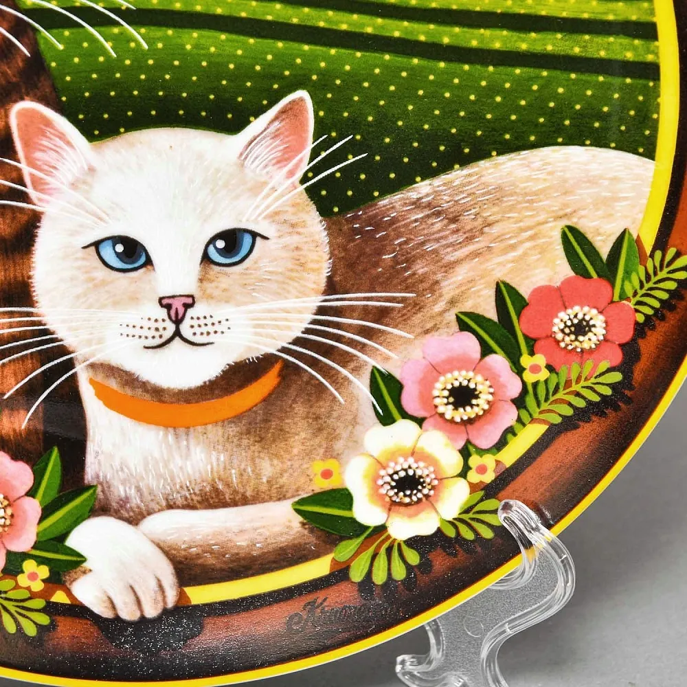Коллекционная Фарфоровая тарелка «Кошки. Персик и Крем», Anna Perenna Германия, 80-е годы. 