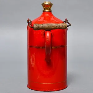 Антикварная Канистра для бензина - Эмалированный Бидон на 2 литра, Германия начало ХХ века.