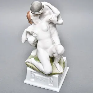 Большая Антикварная Фарфоровая статуэтка «EROS», ROSENTHAL Германия, 1907 - 1911 годы. 