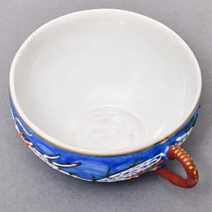 Чайный Сервиз на 6 персон «Синий Дракон», Фарфор SATSUMA Япония, середина ХХ века. 