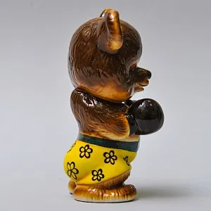 Коллекционная Фарфоровая Статуэтка «Олимпийский Мишка - Боксер», Россия.