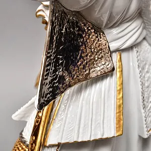 Большая Авторская Фарфоровая статуэтка «Самурай - Путь Воина», Ahura Италия, 80-е годы ХХ века.