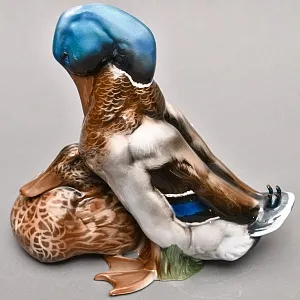 Коллекционная Фарфоровая статуэтка «Птицы. Утка и Селезень», ROSENTHAL Германия, 1922 - 1933 годы.