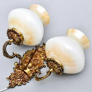 Винтажный Электрический Настенный Двух рожковый Светильник - Бра, бронза СССР 70 -е гг.