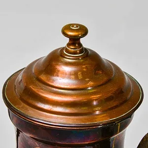 Декоративный Антикварный Медный Кофейник - Чайник, Бельгия 20 -е годы ХХ века.