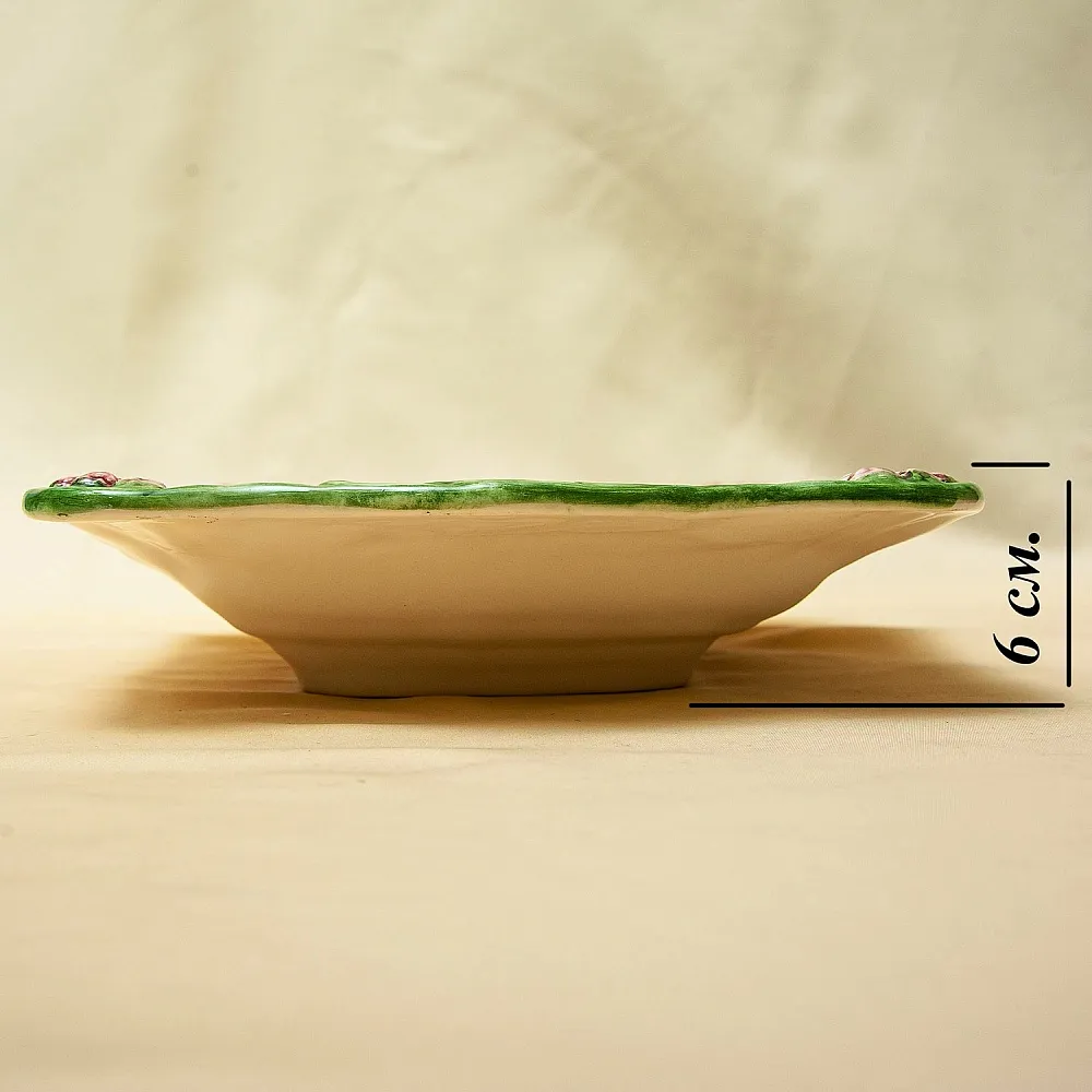 Фаянсовое Сервировочное Блюдо - Судок для подачи Спаржи, Франции начало ХХ века.