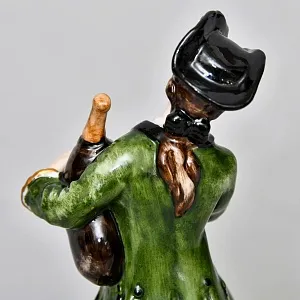 Коллекционные Парные Фарфоровые статуэтки «Пастух и Пастушка. Игра на волынке», Karl Klette Германия.