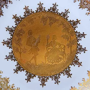 Роскошное Авторское Блюдо - Фруктовница «Дама с Кавалером» DW PORZELLAN-MANUFAKTUR.