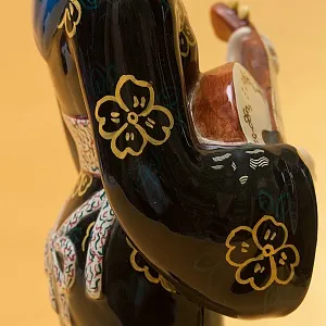 Большая Интерьерная Фаянсовая Статуэтка «Девушка с лютней», CIA MANNA Италия 50-е годы.