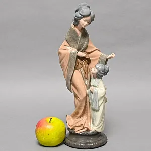 Коллекционная Фарфоровая статуэтка «Японская мама и дочь», Nao by Lladro Испания, 80-е гг. 