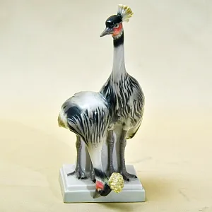 Коллекционная Фарфоровая статуэтка "Птицы. Венценосные журавли", Германия первая половина ХХ века.