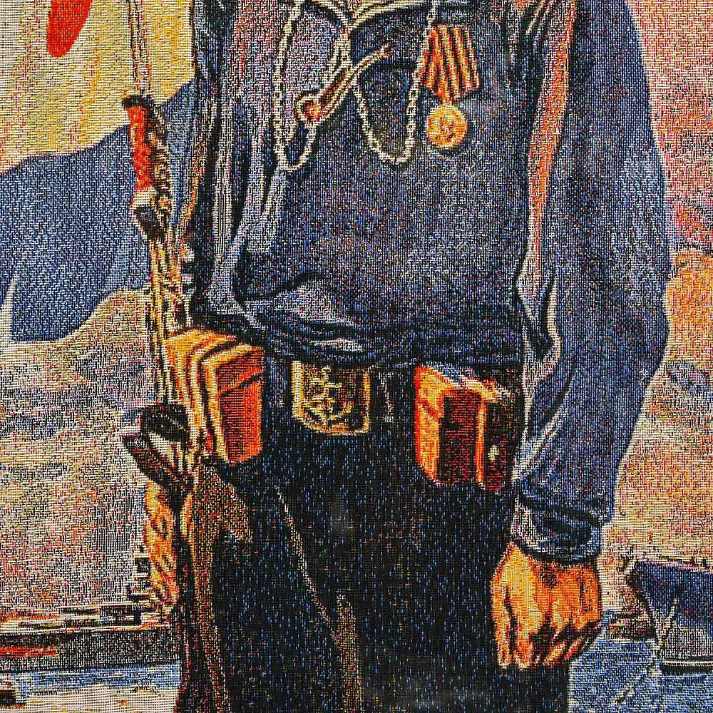 Агитационное Настенное Панно - Картина - Гобелен «Моряки! На страже Родины!» ВМФ СССР - 1978 год.