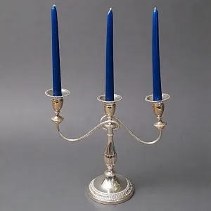 Старинный Канделябр - Подсвечник на Три Свечи, Silverplated SHEFFIELD Англия, начало ХХ века.