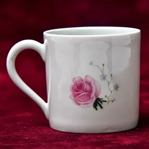 Коллекционная Кофейная Пара «Розовый куст», фарфор Porcelains Champs-Elysees Limoges, Франция.