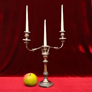 Антикварный Канделябр - Подсвечник на Три Свечи, Silverplated SHEFFIELD, Англия начало ХХ века.