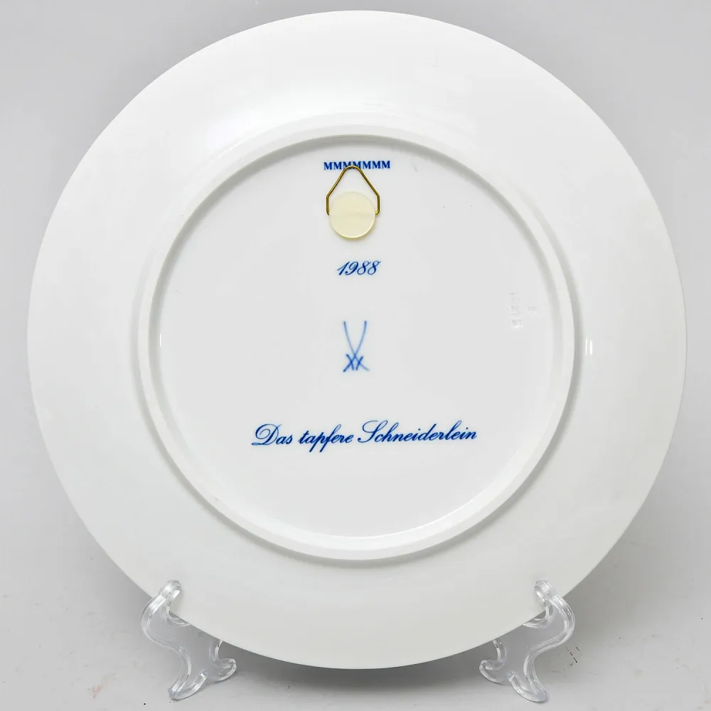 Коллекционная Фарфоровая Тарелка - Блюдо «Сказка. Храбрый Портняжка», MEISSEN Германия - 1988 год.