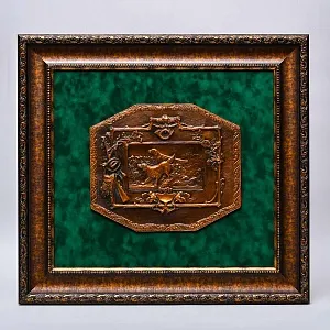 Настенное Панно - Картина - Барельеф «ОХОТА», Германия - 50 гг. ХХ века.